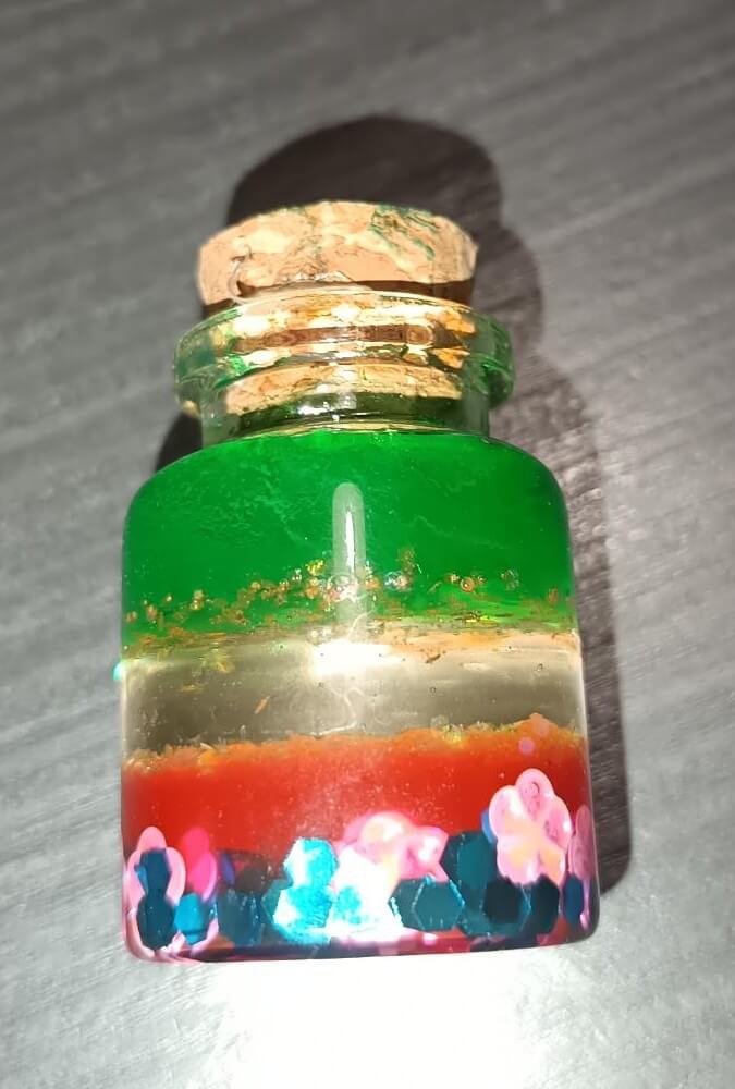 Fiole miniature en verre et résine époxy fait main - Mag'ical Epoxy