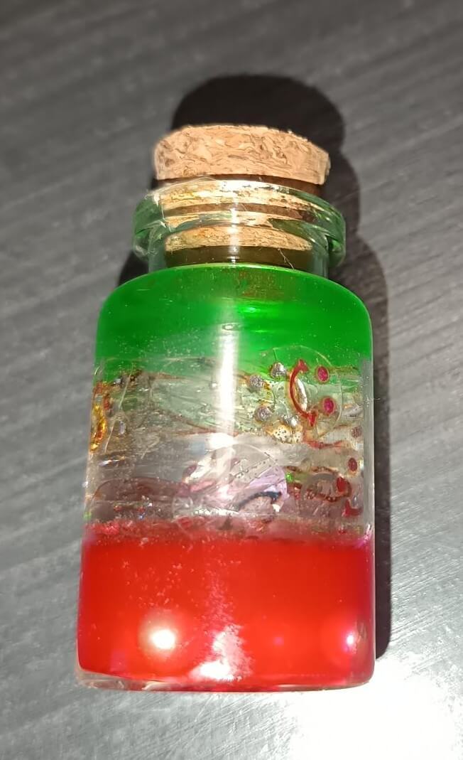 Fiole miniature en verre et résine époxy fait main - Mag'ical Epoxy