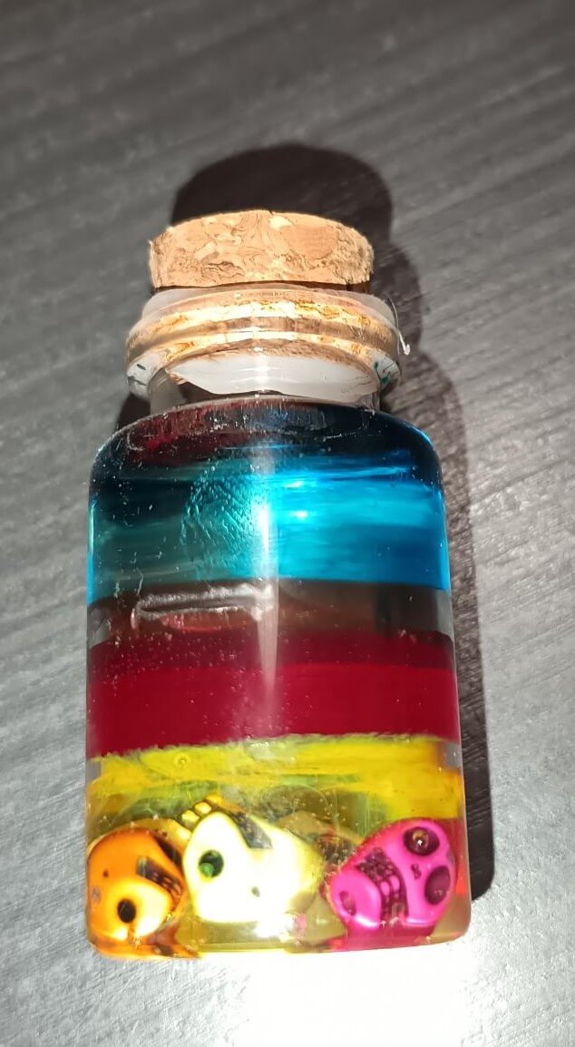 Fiole miniature en verre et résine époxy fait main - Mag'ical Epoxy